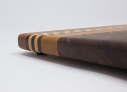 Walnut and Cherry with Offset Stripes Cutting Board - Image 4