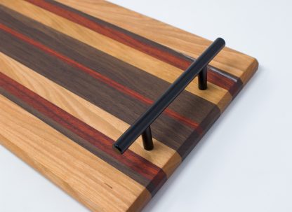 Cherry with Walnut and Red Striped Middle Serving Tray - Image 4