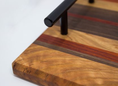 Cherry with Walnut and Red Striped Middle Serving Tray - Image 5