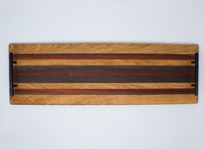 Cherry with Walnut and Red Striped Middle Serving Tray - Image 7
