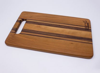 Cherry and Walnut with Handle Cutting Board - Image 5