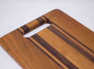 Cherry and Walnut with Handle Cutting Board