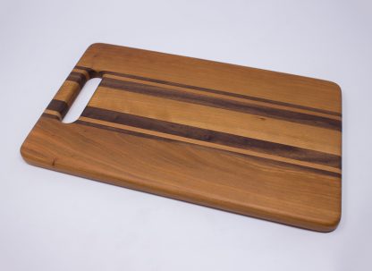 Cherry and Walnut with Handle Cutting Board - Image 2