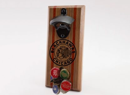 Chicago Blackhawks Circle Logo Bottle Opener with Caps