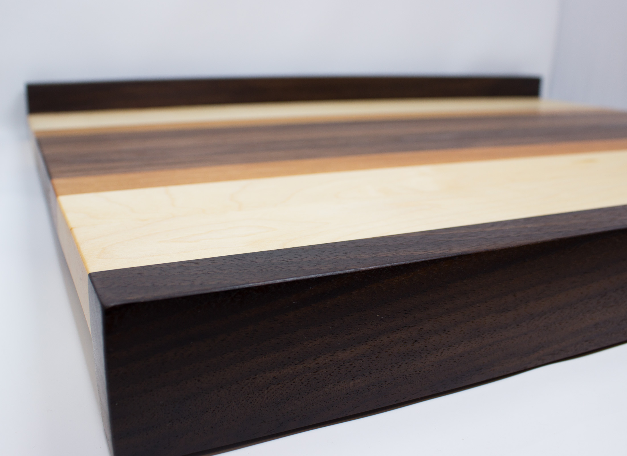 Striped Cutting Board – Walnut and Maple – Rockford Woodcrafts