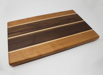 Cherry and Walnut with Maple Stripes Angled