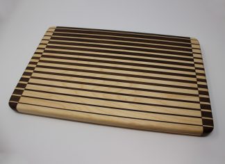 Striped with Flipped Ends Cutting Board - Walnut and Maple