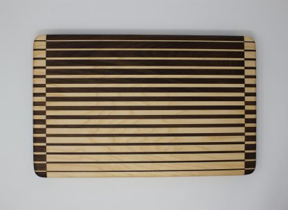 Striped with Flipped Ends Cutting Board - Walnut and Maple - Image 2