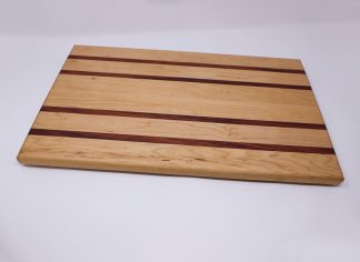 Maple with Four Red Stripes Cutting Board