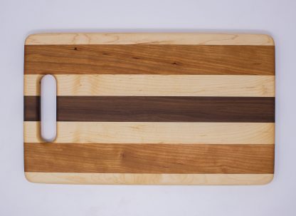 Maple, Cherry and Walnut with Handle Cutting Board - Image 5