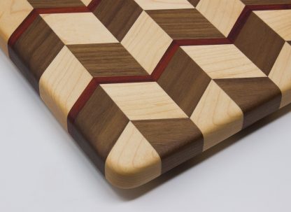 Chevron Cutting Board - Walnut, Maple with Padauk - Image 2