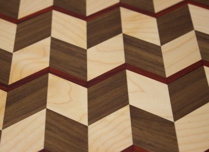 Chevron Cutting Board - Walnut, Maple with Padauk - Image 4