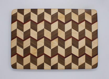Chevron Cutting Board - Walnut, Maple with Padauk - Image 3