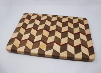 Chevron Cutting Board - Walnut, Maple with Padauk