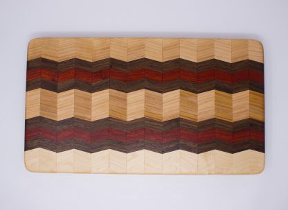Chevron Cutting Board - Walnut, Maple with Padauk - Image 4