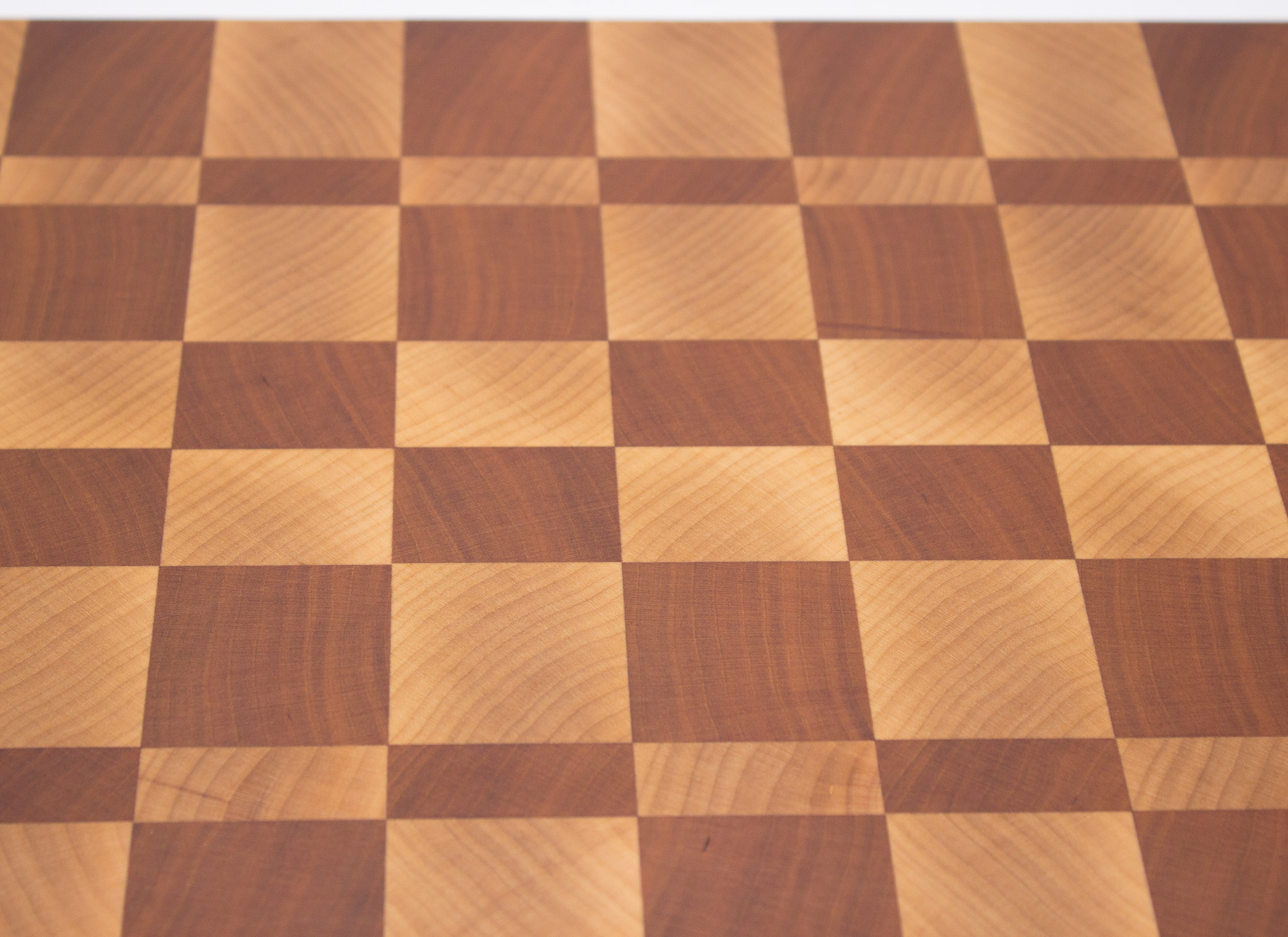 Swirly Checkered Wooden Cutting Board