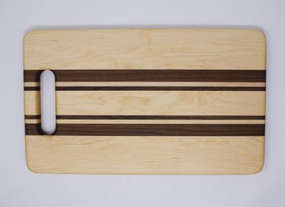 Maple and Walnut with Handle Cutting Board - Image 4