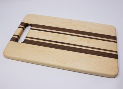 Maple and Walnut with Handle Cutting Board - Image 2