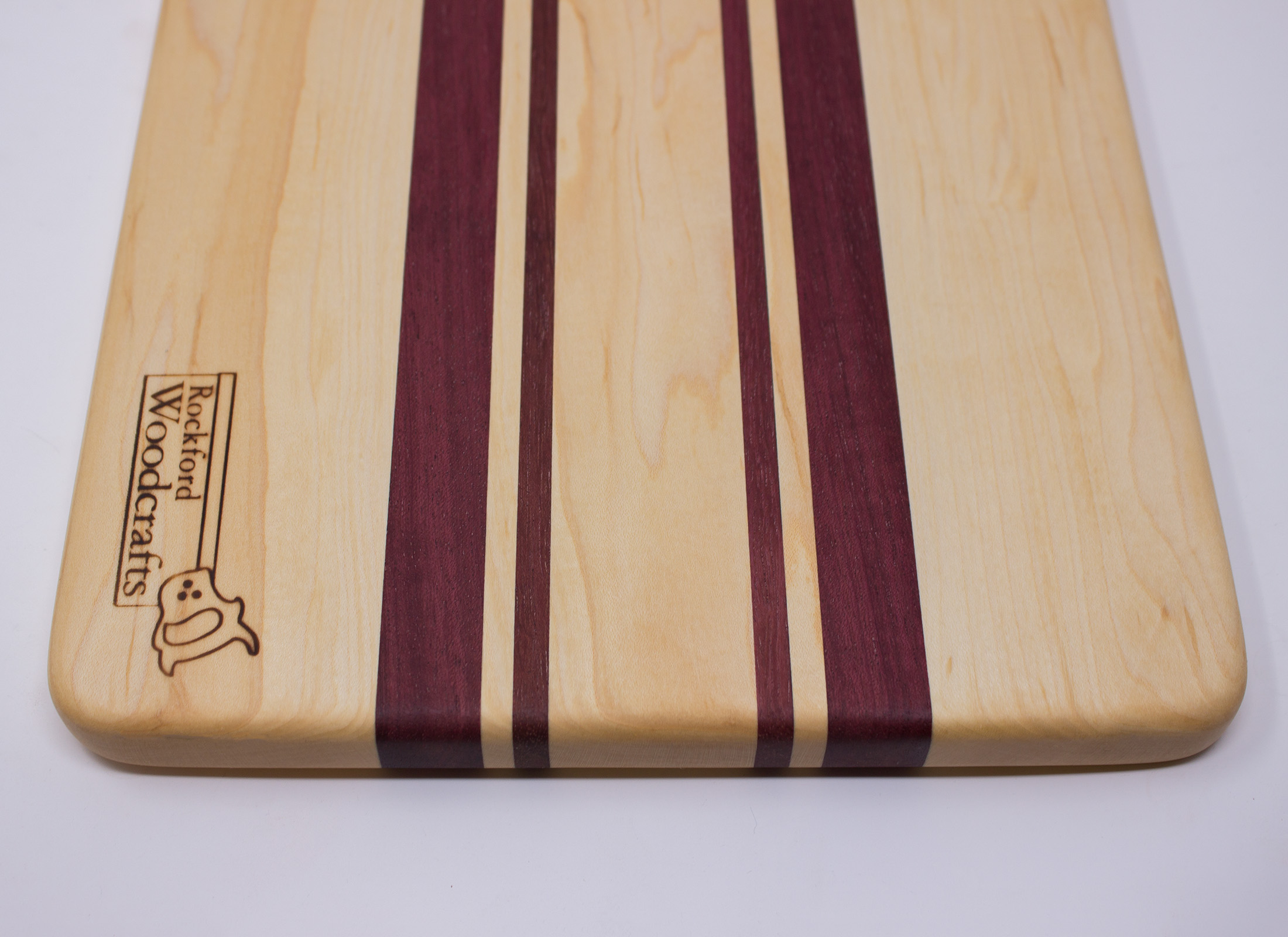 Maple and Purpleheart with Handle Cutting Board