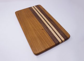 Cherry with Maple and Walnut Stripes