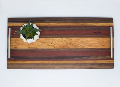 Walnut, Cherry and Padauk Serving Tray - Image 7