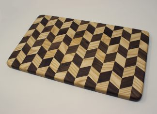 Chevron Cutting Board - Walnut and Ash