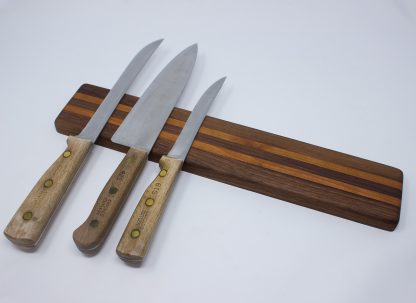 Magnetic Knife Holder - Walnut and Cherry Striped - Image 3