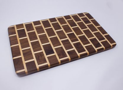 Brick Pattern Cutting Board - Walnut and Maple
