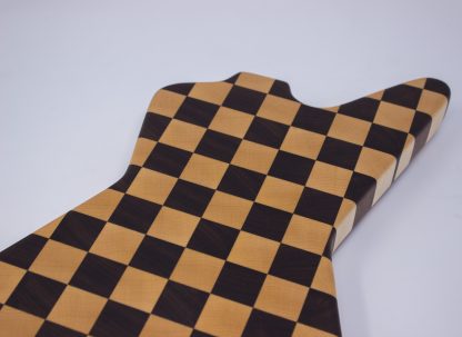 Cheap Trick Guitar End Grain Cutting Board - Walnut and Maple - Image 3