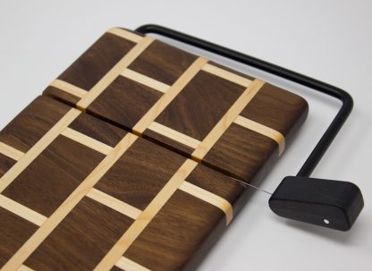 Brick Pattern Cheese Slicer - Walnut and Maple - Image 3