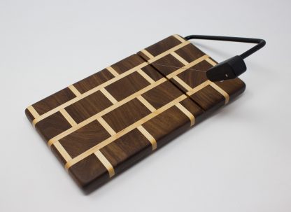 Brick Pattern Cheese Slicer - Walnut and Maple - Image 5