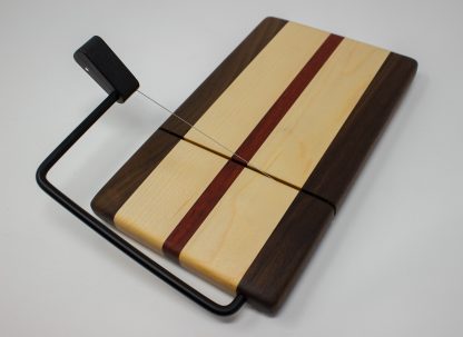 Maple with Walnut Edges and Red Middle Stripe