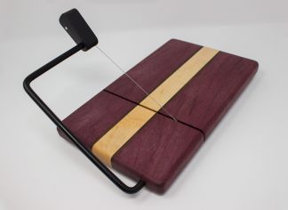 Purpleheart with Maple Middle and Small Walnut Stripe