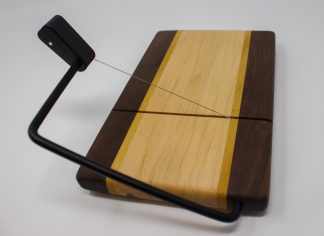 Walnut and Maple with Yellowheart Stripes