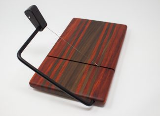 Walnut with Red Edges Multiple Red Stripes