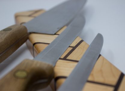 Herringbone Wood Magnetic Knife Holder - Maple and Walnut - Image 2