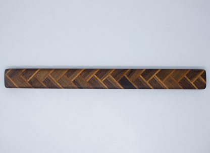 Herringbone Wood Magnetic Knife Holder - Walnut and Cherry - Image 2
