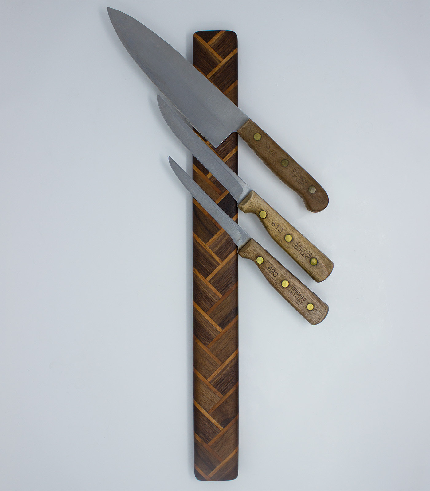 Magnetic Knife Holder Walnut Wood Knife Stand Magnetic Walnut 