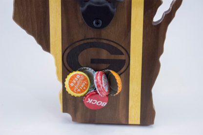 Green Bay Packers Magnetic Bottle Opener - Wisconsin Cutout - Image 3
