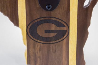 Green Bay Packers Magnetic Bottle Opener - Wisconsin Cutout - Image 4