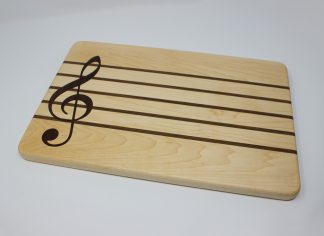 Music Staff with Treble Clef Cutting Board