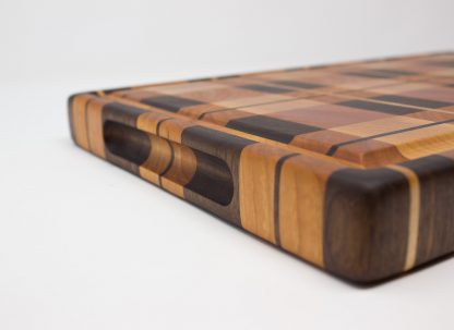 Plaid End Grain Cutting Board - Maple, Walnut and Cherry - Image 4